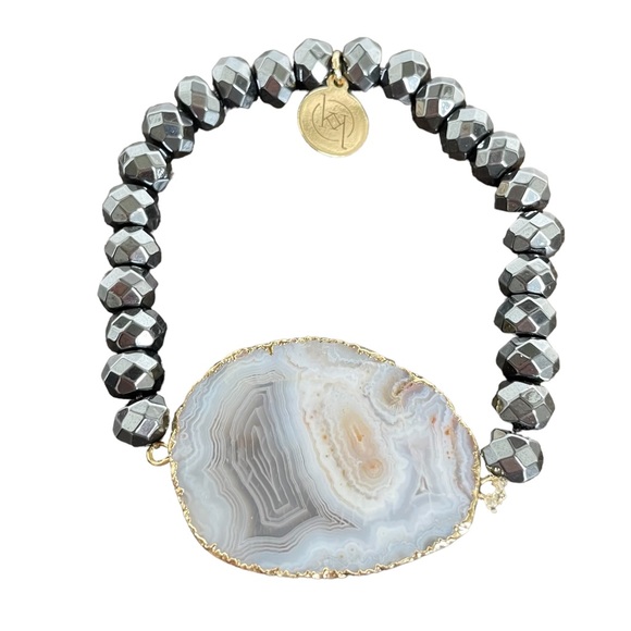 KK Stone Bracelet with Gray Beads - Picture 4 of 10